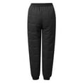 thumbnail image 4 of Bibifish Womens Pants Winter Thermal Drawstring Jogger Pants Wide Leg Trousers Windproof Lined Outdoor Lightweight Ladies Outfits, 4 of 5
