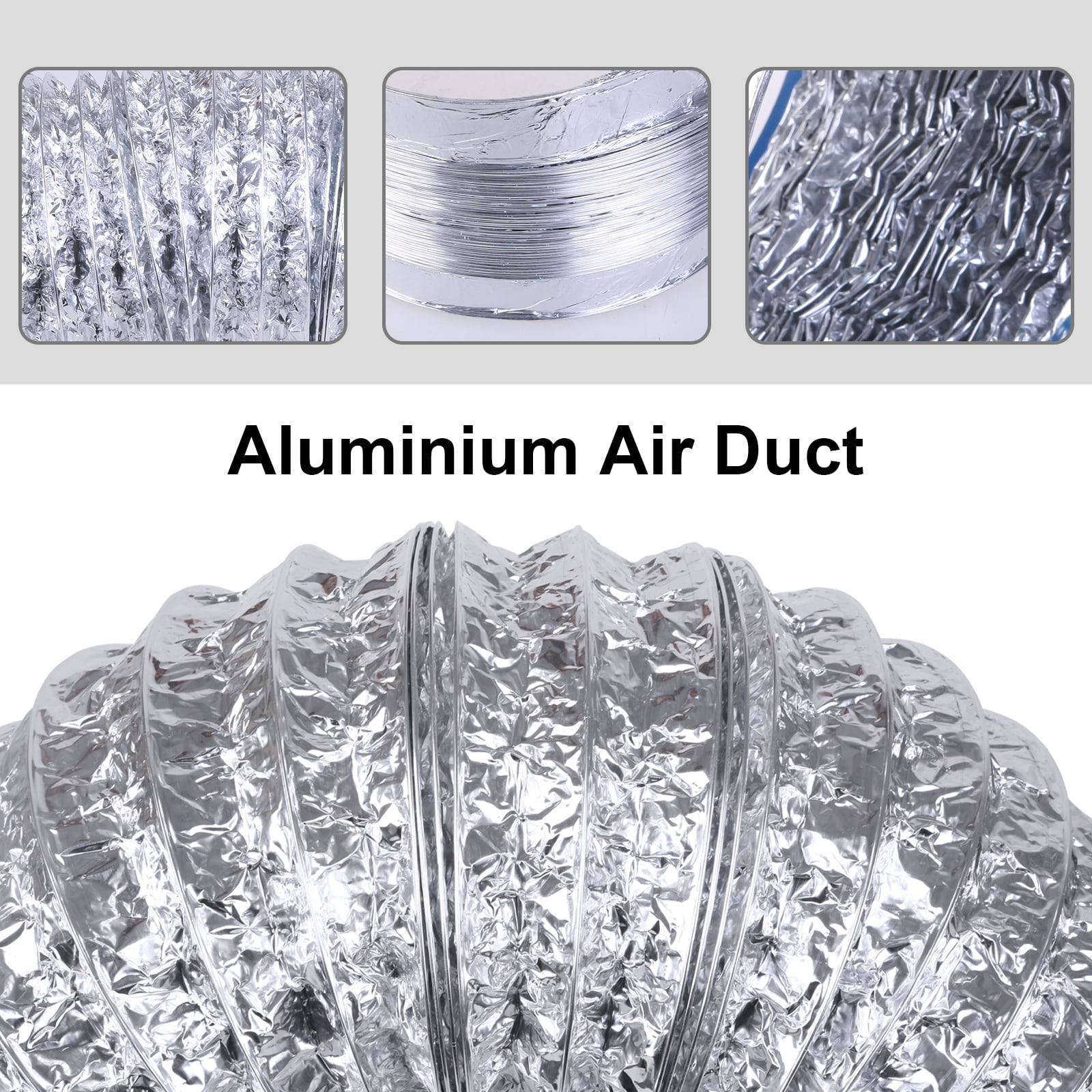 8Inch Air Aluminum Ducting Dryer Vent Hose for Exhaust Fan Ventilation Fan