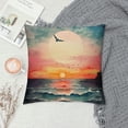 thumbnail image 2 of Fenyluxe Bird Sunset Metaphysical Painting Square Throw Pillow Cover for Sofa Bed Outdoor Decoration, High Quality 1PC 12x12in, 2 of 5
