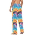 thumbnail image 7 of Tye Dye Mens Pajama Pants Cotton Elastic Waistband Lounge Sleep Pajama Bottoms Pj with Pocket, 7 of 7