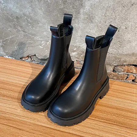 

Women‘s 2022 New All-match Thick Soled Retro British Style Ankle Chelsea Boots