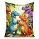 thumbnail image 1 of Manta de felpa con dinosaurios Manta suave y cálida para niños y niñas Manta acogedora para la siesta, la cama o el sofá Con motivos de dinosaurios, 1 of 8