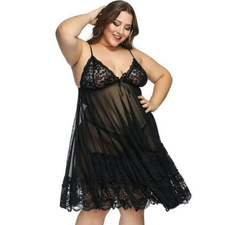 YCNYCHCHY M~6XL Sexy Dress Lace Sleep Wear Night Gown Lingerie Ladies Spaghetti Strap Sleepwear womens clothing erotic sling