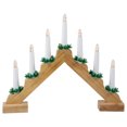 thumbnail image 2 of Northlight LED Lighted Christmas Candelabra Bridge - 13" - Natural Wood, 2 of 6