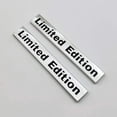 thumbnail image 3 of 2x Chrome Metal Limited Edition Logo Emblem Auto Badge 3D Premium Car Rear Trunk Sticker Side Fender Decal (Silver&Black), 3 of 8