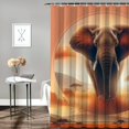 thumbnail image 2 of Orinice African Elephant Savanna Sunset Bathroom Decor Set - Colorful Luxurious Polyester Fabric Shower Curtain with Hooks 60x72, 2 of 7