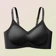 thumbnail image 4 of Women's Thin Seamless Vest Soft Support Large Chest Small Half Fixed Cup Breathable Bra Compression Bra Size E Bras for Women Womens Bras Comfortable Packs Wireless Bras for Women Women Bras plus Size, 4 of 4