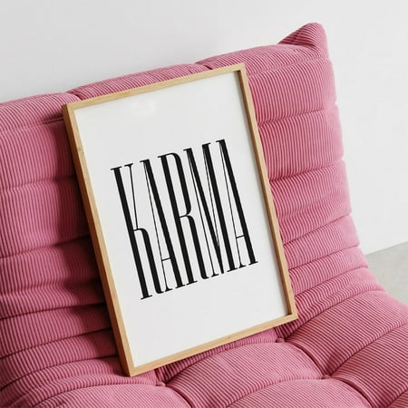 Karma Typography Print, Minimalist Spiritual Wall Art Home Decor #968, Unframed Poster Size 8x12