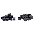 thumbnail image 1 of 10pcs 30x30mm Square Rubber Desk Chair Leg Foot Cover Black, 1 of 1