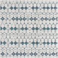 thumbnail image 1 of Unique Loom Outdoor Trellis Southwestern Rug 7' 10 x 7' 10 Square Ivory/Blue, 1 of 1