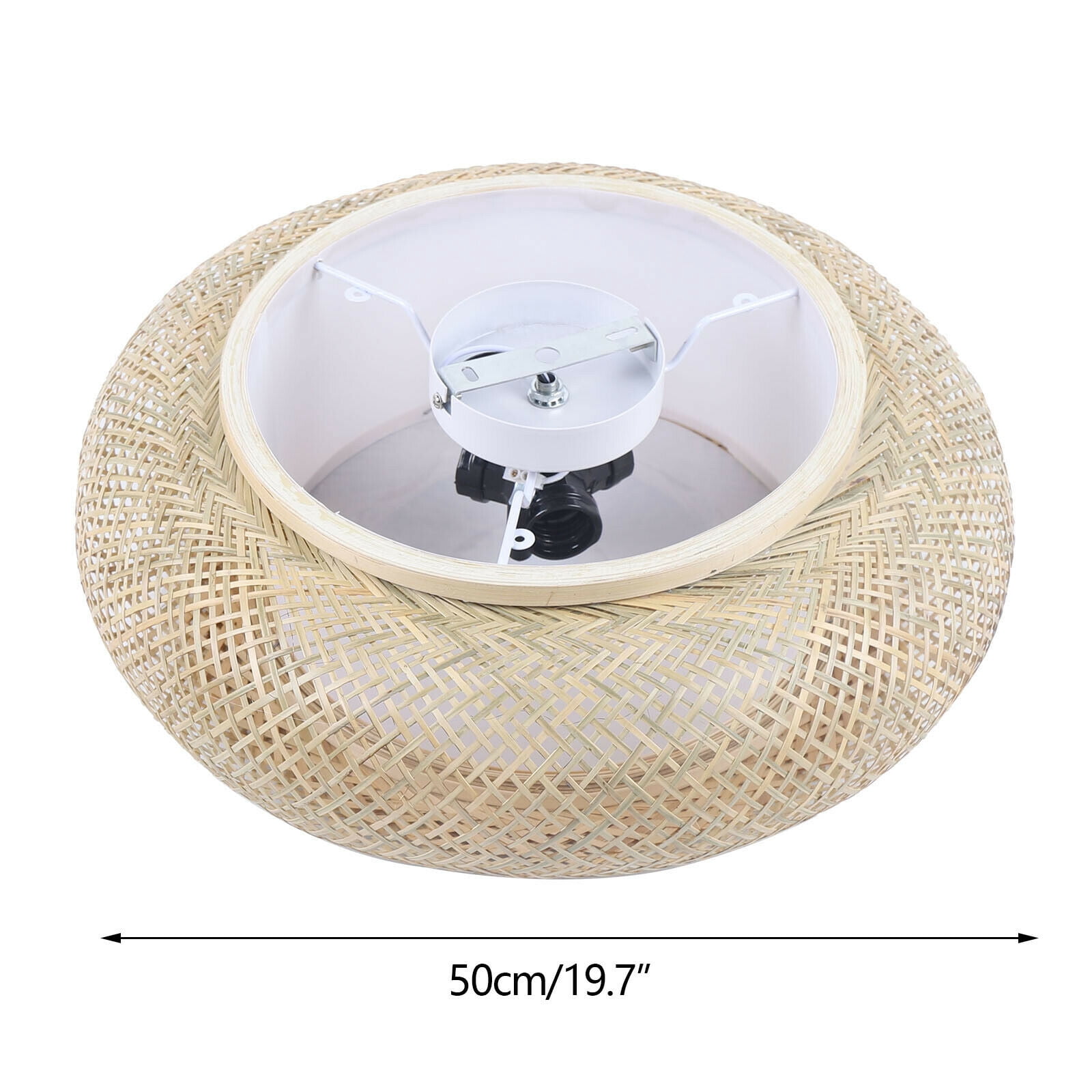 Bamboo Ceiling Light Rustic Bamboo 110V 19.68*6.29in Bamboo Ceiling Light for Both Lighting and Decoration