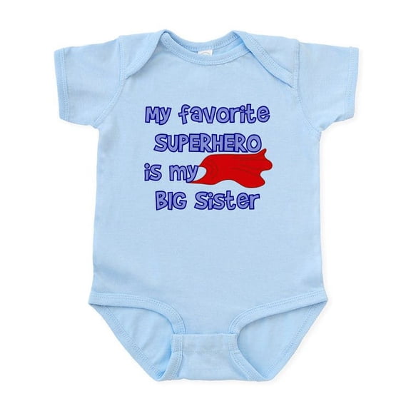 CafePress - Big Sister Superhero Infant Bodysuit - Baby Light Bodysuit, Size Newborn - 24 Months
