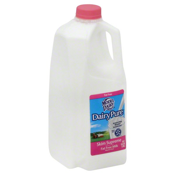 Model Dairy Dairy Pure Skim Supreme FatFree Milk, Half Gallon
