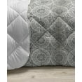 thumbnail image 3 of Floral Down Alternative Comforter, Continuos Flower Ornaments Grunge Style Elements in Pastel Tones Illustration, Microfiber Quilt for All Season, 5 Sizes, Pearl and Grey, by Ambesonne, 3 of 3