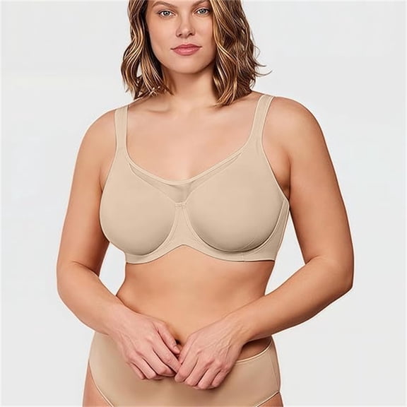 Jelly Bras for Women T Shirt Bra Padded Bra Plus Size Bras Soft Intentions Jelly Wireless Bra Supportive Bras Padded Bras Soft Bras Wide Comfortable Straps Supportive Lift And Shape Bra Beige