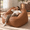 Brown Pu, variant on Merluxy 3.8 ft Bean Bag Chair for Adults, Oversized Couch, Faux Leather Brown for Classroom and Dorm