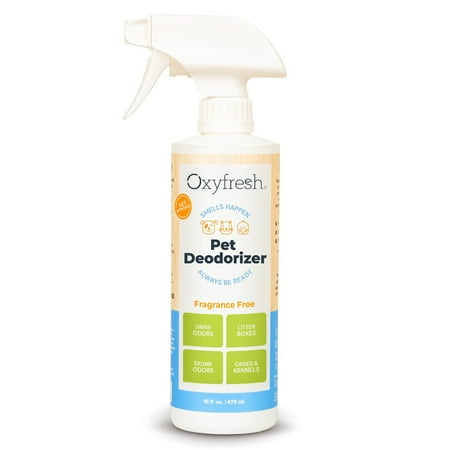 Oxyfresh Extra Strength Pet Odor Eliminator Spray, No Fragrance & No Harsh Chemicals, Goodbye Stinky Odors, Cat & Dog Deodorizer Works on Contact, Home Upholstery & Auto, Vets & Owners Love It
