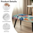 thumbnail image 7 of POLERO Dining Bench Covers, Stretch Cushion Covers Removable Washable Bench Slipcover, Watercolor Palm Tree Printed Rectangle Seat Protector for Dining Room, Living Room, Bedroom, Kitchen, 7 of 7