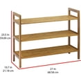 thumbnail image 2 of 3-Tier Bamboo Shoe Rack, Natural, 2 of 4