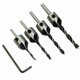 thumbnail image 1 of Hss Wood Drill Bit, For Wood Chamfer, 5 Flutes 3mm-6mm, 4Pcs, 1 of 5