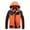 Orange, variant on Fesfesfes Men Casual Patchwork Thicken Jacket Hooded Zipper Windproof Waterproof Winter Mountaineering Jacket Coats