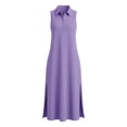 thumbnail image 6 of ClodeEU Women's Sleeveless V Neck Maxi Dress with Pockets and Side Slit, Casual Loose Fit Long Dress Purple,Women's Plus M, 6 of 6