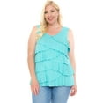 thumbnail image 4 of Women's Crew Neck Ruffle Tank, 4 of 4