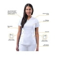 thumbnail image 3 of Adar Pro Scrubs For Women - Tailored Peplum Scrub Top, 3 of 7