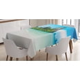 thumbnail image 1 of Ambesonne Coastal Tablecloth Rectangular Table Cover, Beach Limestone Rocks, 60"x90", Multicolor, 1 of 3