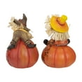 thumbnail image 3 of Northlight Set of 2 Scarecrow on a Pumpkin Thanksgiving Table Figures, 3 of 5