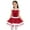 Red, variant on CHICTRY Kids Girls Christmas Snowman Costume Sleeveless Faux Fur Trim Leotard Dance Dress Sequins Skating Outfit Red 16