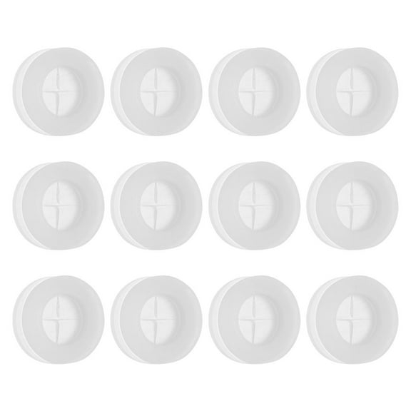 DINHEAROM White Jar Lids With Straw Hole For Outdoor Activities 12Pcs