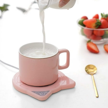 

pathside Coffee Mug Warmer Intelligent Automatic Heater With A Constant Temperature Of 55 Degrees CelsiusCup Heater Pink