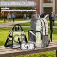 thumbnail image 2 of DISNIMO 3 Pcs Clear Backpack for Girls, Cat Heart Print 17 Inch Kids Transparent Backpack and Lunch Bag Set, Heavy Duty See Through Bookbag with Pen Pouch for Students, 2 of 5