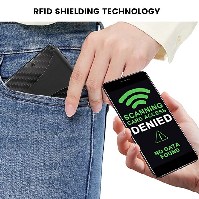 Billeteras De Fibra De Carbono Para Hombres Clip De Dinero Ultrafino Antirrobo Bloqueo De Rfid Titular De La Tarjeta De Cr茅dito Monedero Delgado Regalo Para Esposo Pap谩 Esposa Negocios Y Viajes