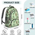 thumbnail image 5 of Bigfoot and Feather Green Pattern Backpack for School, Cute School Bag with Adjustable Shoulder Straps and Padded Back, 16.9"x12.6"x5.9", 5 of 5