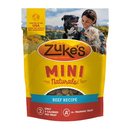 Zukes Mini Naturals Dog TMA2 Training Treats for Dogs  Pet Treats made with Real Beef  16 oz. Resealable Pouch - 16 oz. Bag