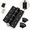 Black, variant on Hydraulic Self-Closing Door Hinge, 5 Inch Aluminum Alloy Spring Hinge with 90 Degree Hold Open, Includes Mounting Screws
