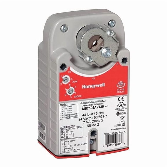 Honeywell Electric Actuator,44 in.-lb.-40 to 149 MS7505A2130/U