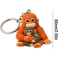 thumbnail image 4 of Protect Punch The Monkey Keychain, 3D Cute Monkey Holding Plush Toy Hanging Keychain for Backpack Purse Car Keys Gift, 4 of 7