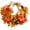 Multicolor Maple Leaf, variant on Artificial Pumpkin Fall Wreath, Autumn Theme Artificial Wreath with Maple Leaves, Fake Pumpkin Flower Garland for Halloween Thanksgiving Day Wedding Front Door Wall Hanging Home Decor
