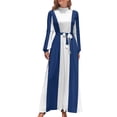 thumbnail image 2 of Vestido largo de rayas West Brom Vestido de noche para mujer Moda mujer Vestido vintage Vestidos de noche para mujer, 2 of 5