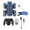 Blue, variant on BIMZUC Amphibious RC Stunt Car Gesture Sensor 2.4Ghz Remote Control Crawler Toy with Cool Lights Blue
