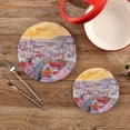 thumbnail image 2 of GZHJMY Prague at Christmas Trivets Pot Holders Set of 2, Hot Pads, Table Mats,Placemats Set for Cooking and Baking, Cotton Braided Hot Pads, 7.09"+9.45", 2 of 7