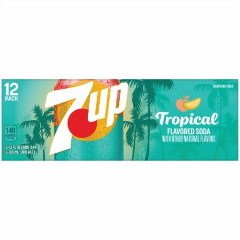 2X-7UP Tropical Caffeine Free Soda Cans - 12 fl oz - 12 pk