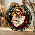 thumbnail image 4 of Virgin Mary Stained Glass Style Wall and Window Decoration, Virgin Mary Suncatcher Wall Art, Christian Home Decor Virgin Mary Window Hanging, 4 of 5