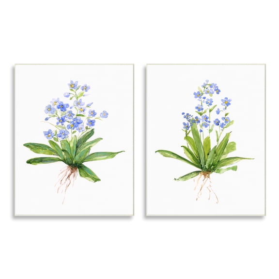 Stupell Indtries Bluebird Garden Floral Bunch Spring Flower Bouquets,10 x 15,Design by Sally Swatland