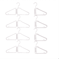 8Pcs Foldable Hangers, Plastic Portable Folding Clothes Hanger, Travel Hangers (White)