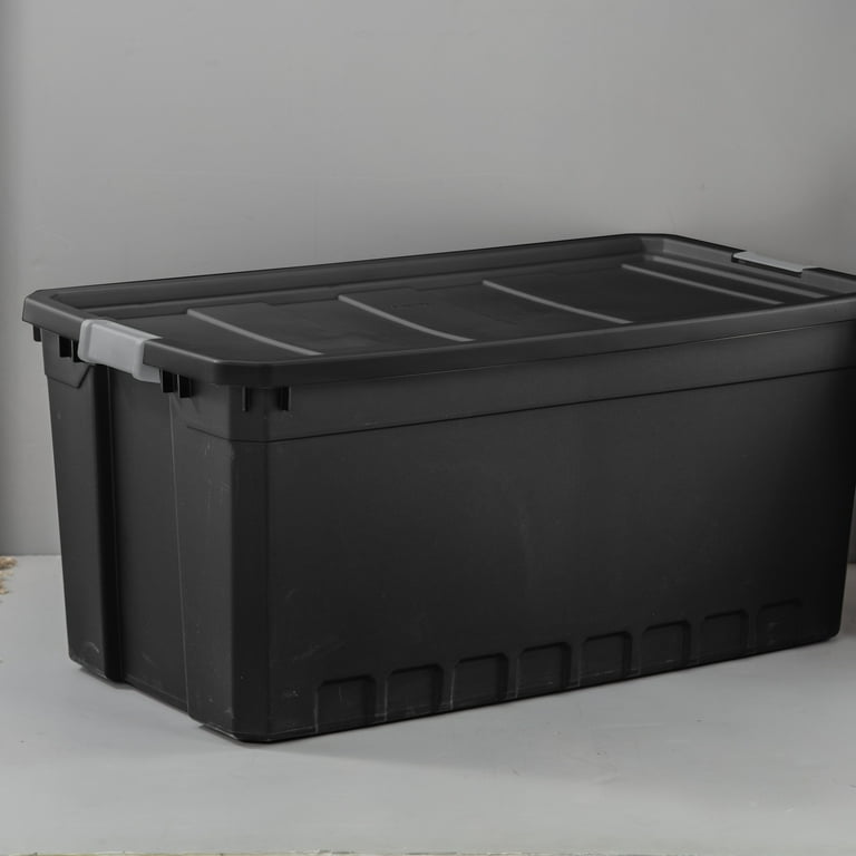 Sterilite 50 Gallon Stacker Tote, Extra Large Durable Plastic Bin