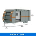 thumbnail image 2 of Dextrus 24-27FT Travel Trailer Cover RV Cover Camper Cover Super Thick Waterproof Windproof Anti-UV Rip-Stop Motorhome Covers with 2 Long Straps 5 Tire Covers Tongue Jack Cover, 2 of 10